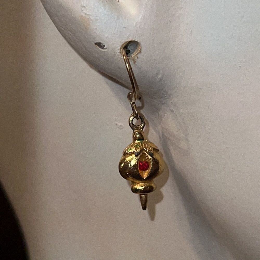 Bundle Sale 3 for $15 | Vintage Gold Tone Ornament Clasping Fish Hook Earrings